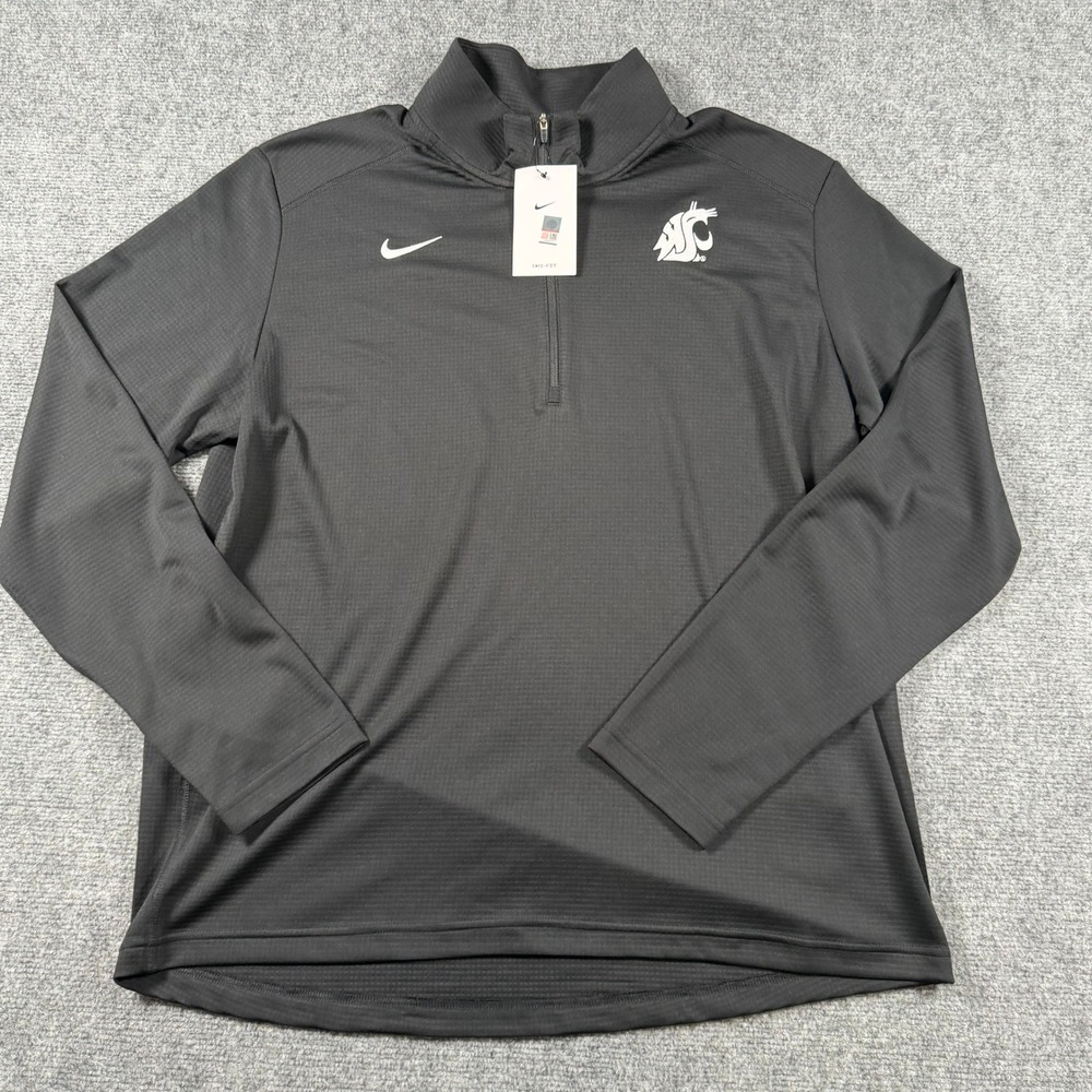 Nike Pacer HZ Top Mens XL Black WSU Cougars Dri-FIT Half Zip Pullover M53958